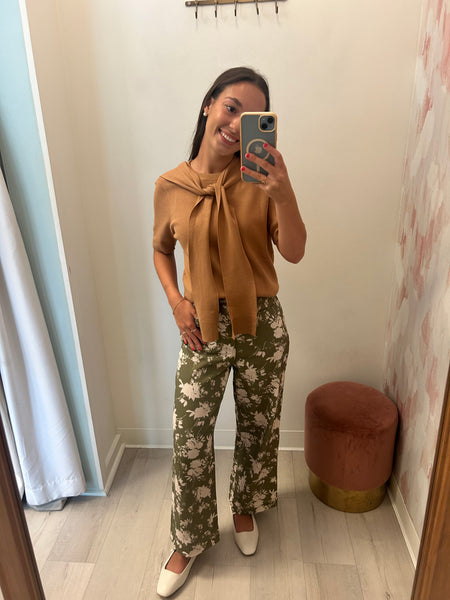 Sage Floral Jeans