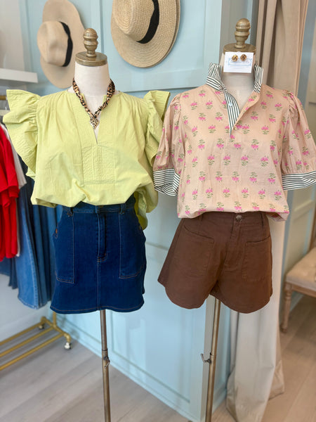 Patch Pocket Short- Brown