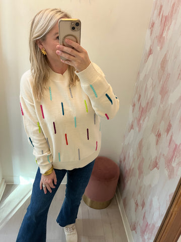 Rainbow Stitch Sweater