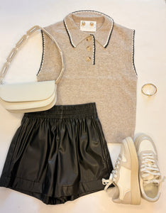 Duo Thread Button Up Sweater