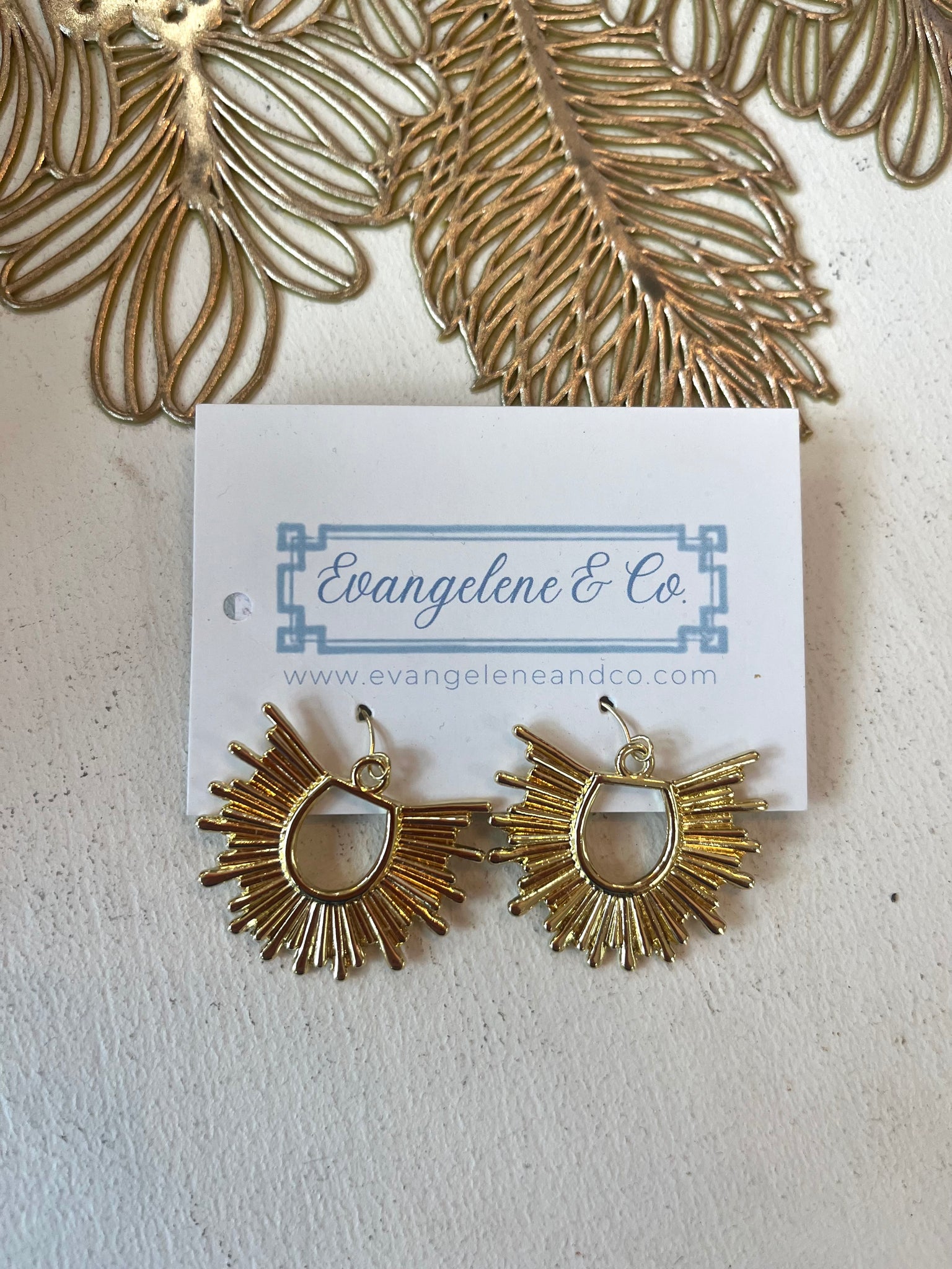 Sunburst Gold Earrings