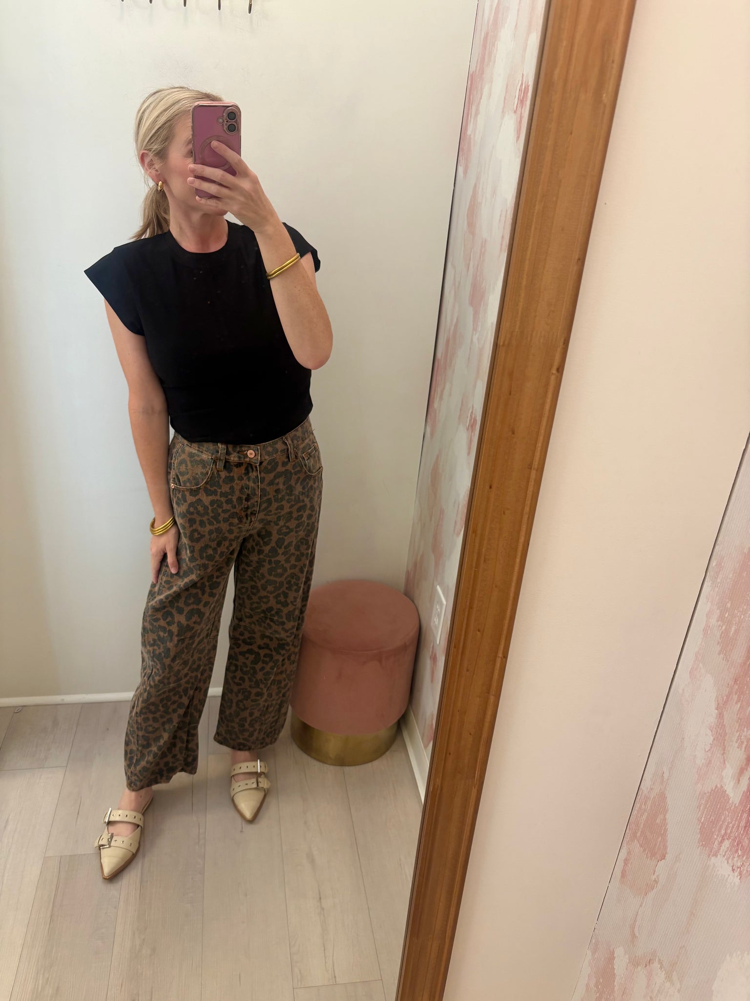 Leopard Print Ankle Length Pant
