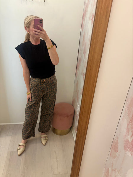 Leopard Print Ankle Length Pant