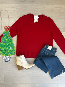 Ramie Sweater Red