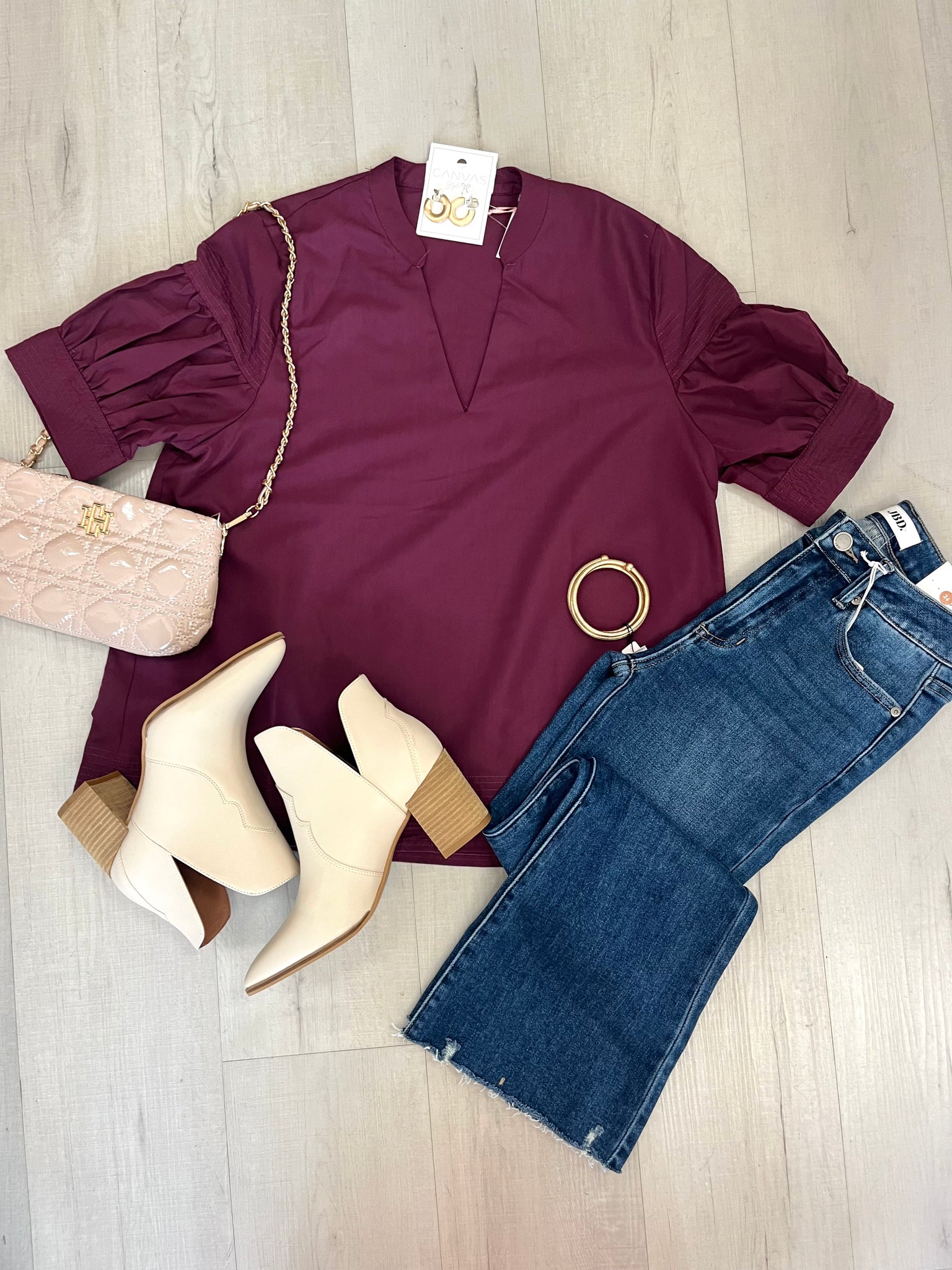 Stevie V Nk Blouse Plum