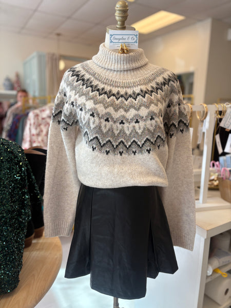 Lollie Fair Isle Sweater Taupe