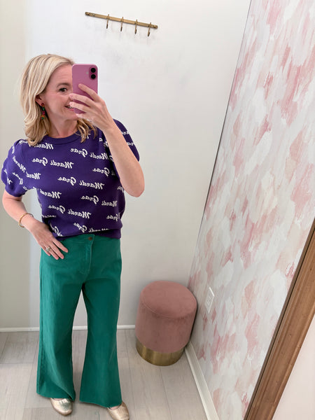 Mardi Gras Puff SS Slv Sweater