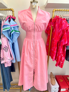 Smocked Waist Double Zip Midi Pk