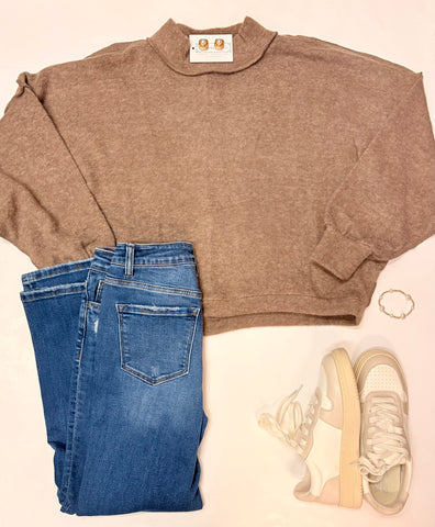 Layla Melange Sweater Mocha