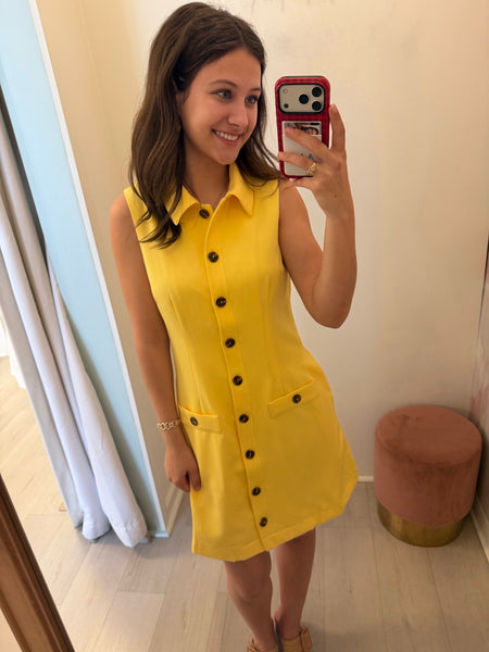 Sunshine A-Line Button Up Dress