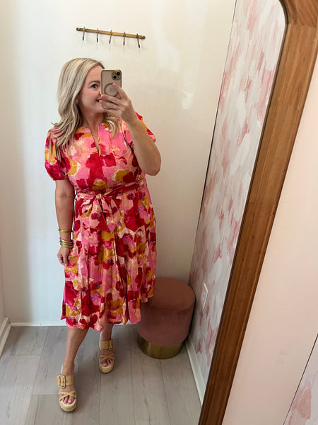 Penelope Floral Belted Dress