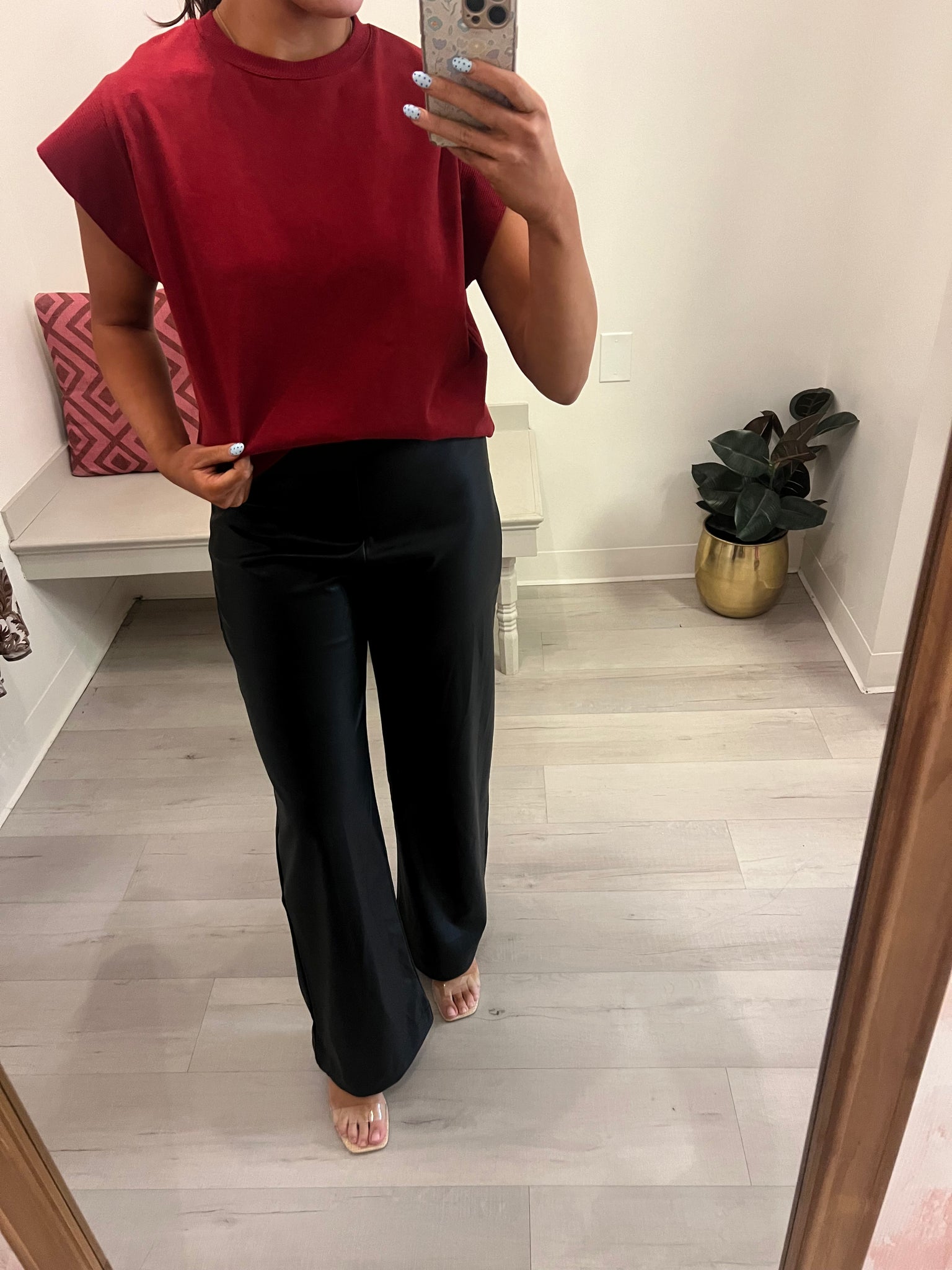 Perfect Basic Sleeveless Top Red