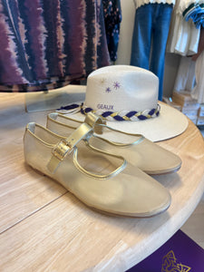 Gold Mesh Maryjanes