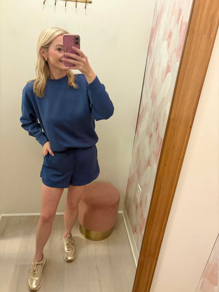 Scuba Pullover / Short Set Blue