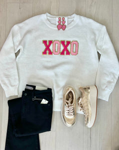 XOXO Patch Sweater