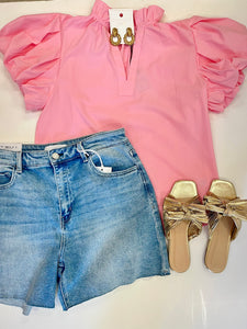 Parker Pink Puff Slv Top