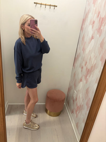 Scuba Pullover / Short Set Blue