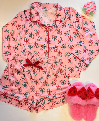 Candy Cane Satin Pajama