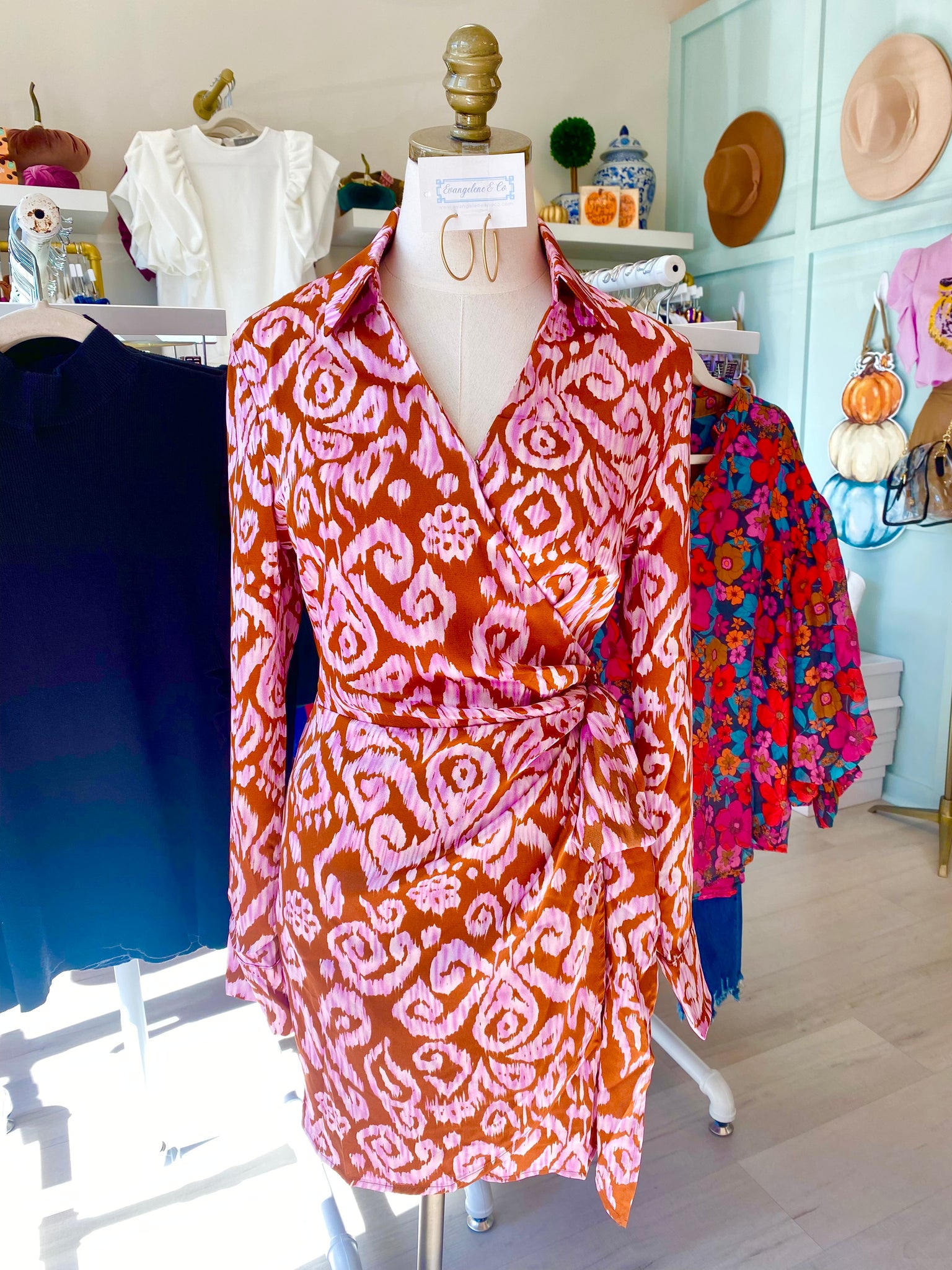 Ikat Wrap Dress