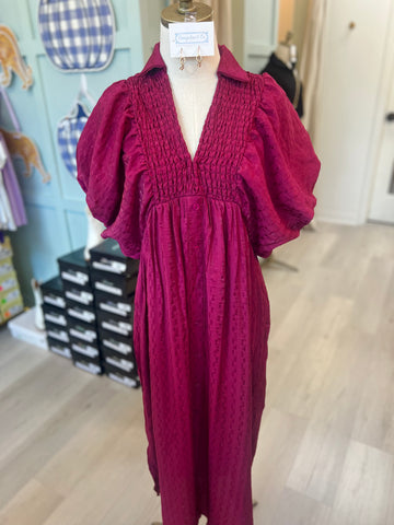 Fall Days Midi Dress Plum