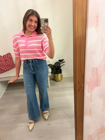 Patch Pocket Cropped Jean