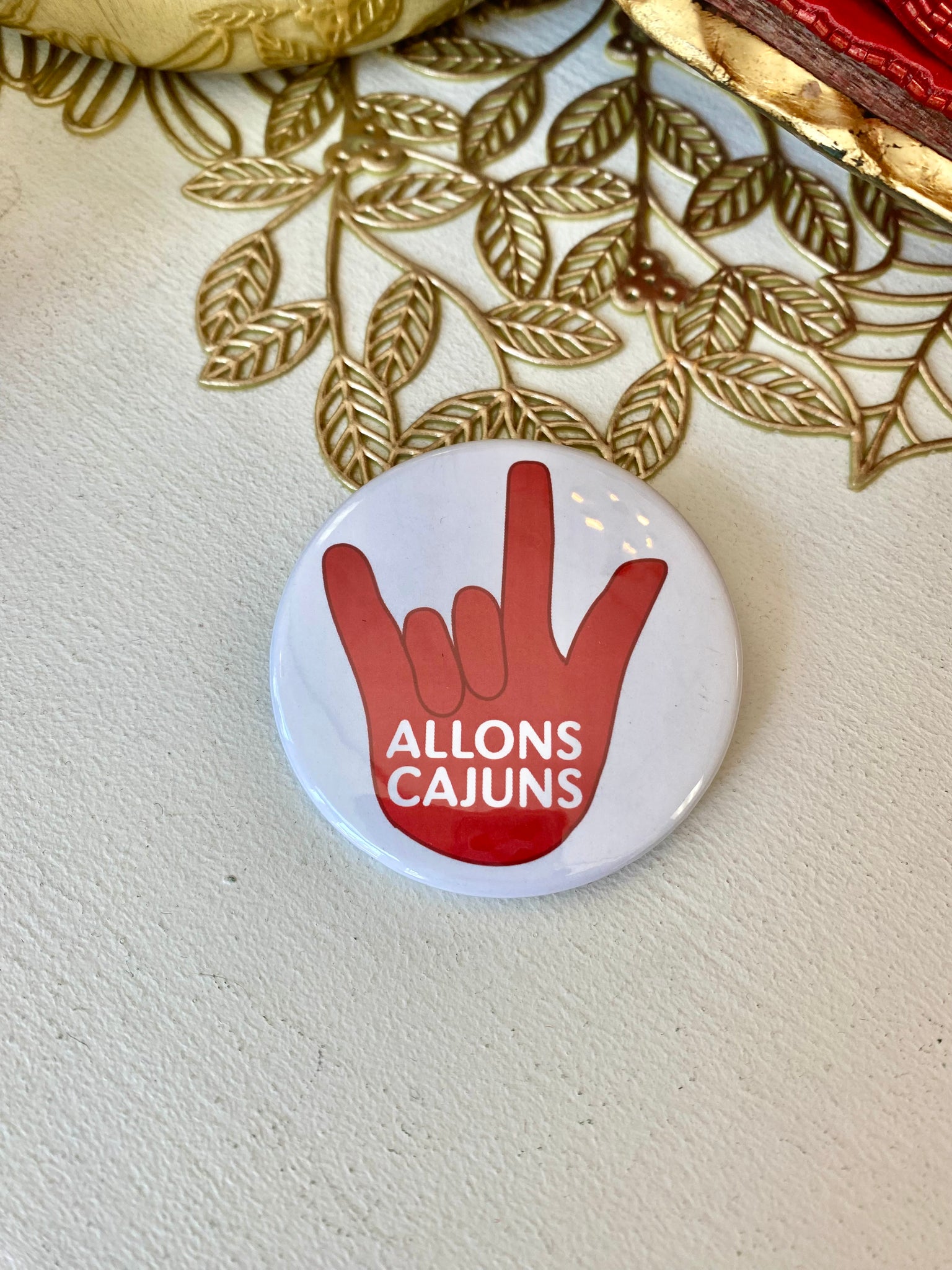 Allons Cajuns Button