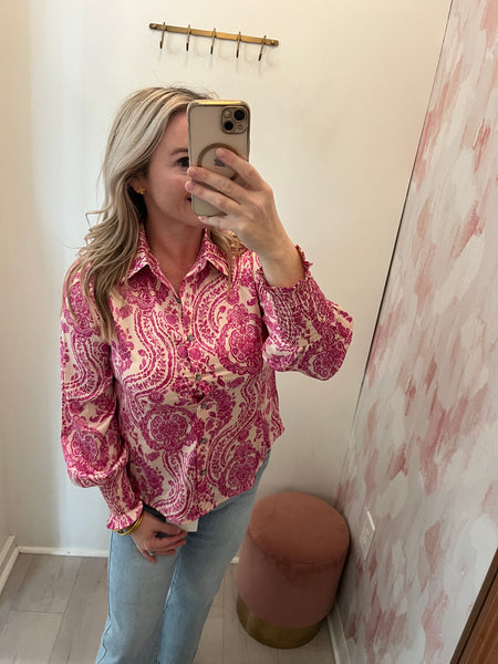Alyssa Silky Button Up Blouse