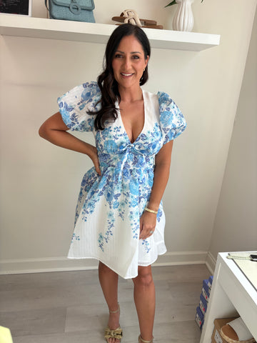 Hallie Bow Front Floral Dress