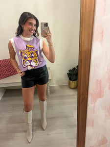 Vintage Sequin Mike Knit Top