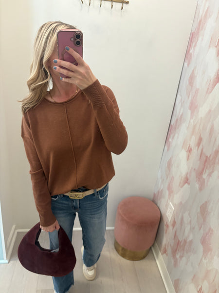 Light Weight Fall Sweater Brown
