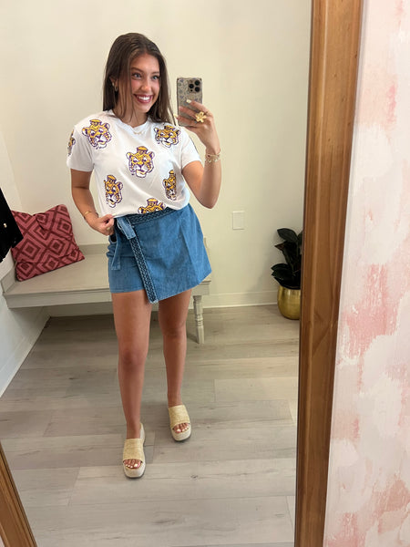 Sequin Vintage Tiger Tee