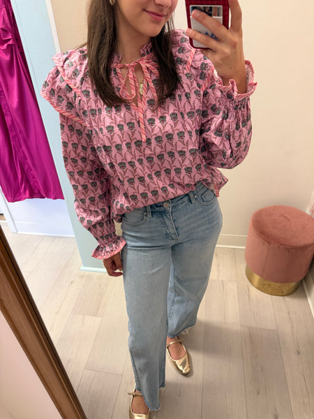 Gardenia Ruffle Detail Top