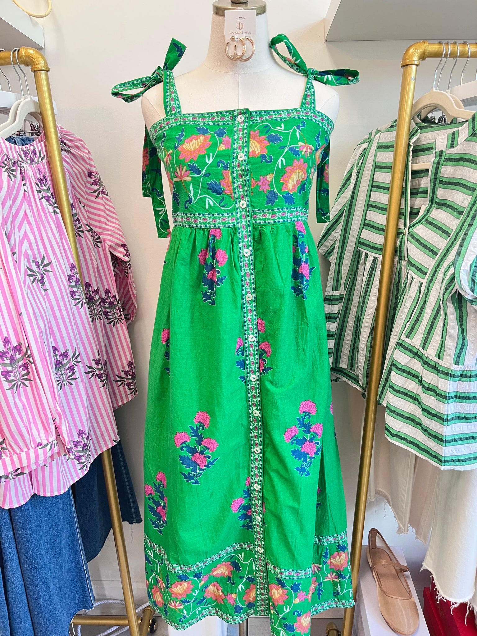 Sofie Tie Strap Flower Print Dress