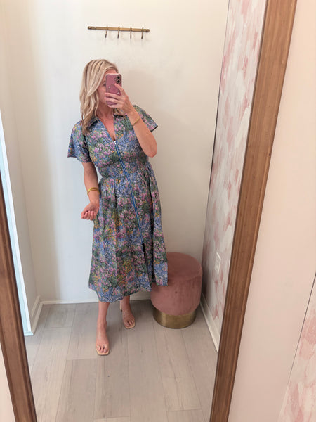 Sicily Zip Up Floral Dress