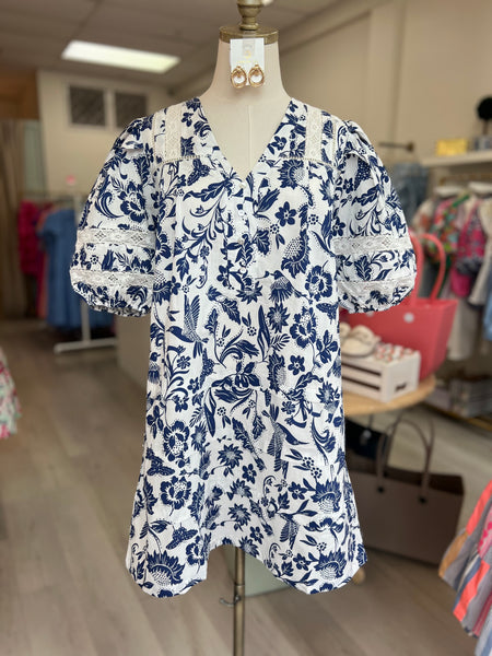 Chinoiserie Tiered SS Dress