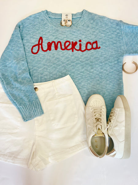 America Intarsia Sweater