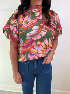 Elysa Puff Slv Top
