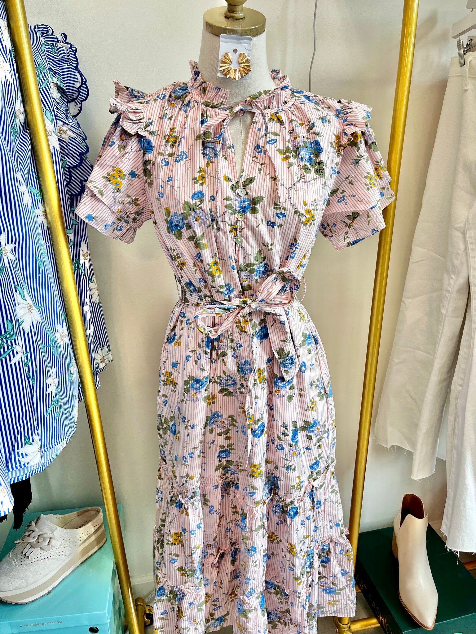 Fleur Ruffle Midi Dress