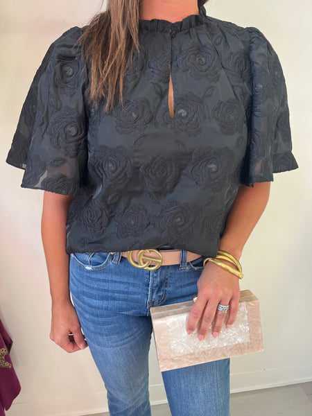 Black Rose Blouse