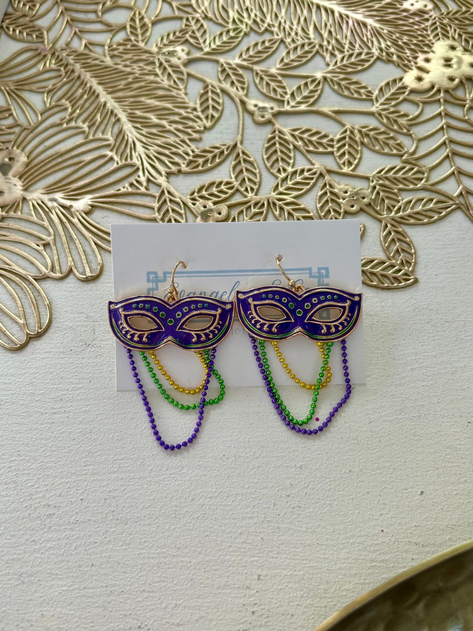 Bonnable Mask & Beads Earrings