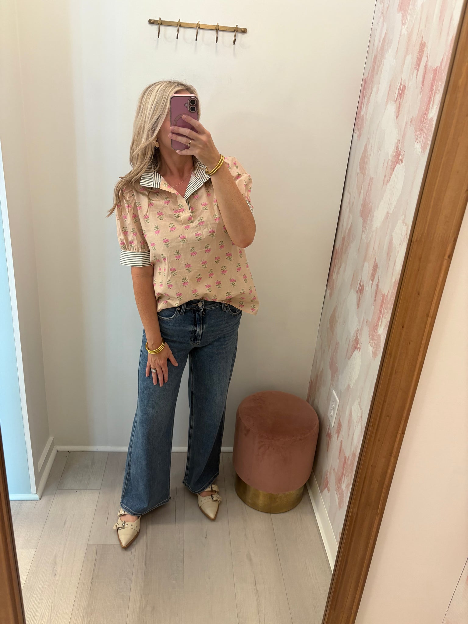 JBD Slim Wide Leg Jean Med. Wash