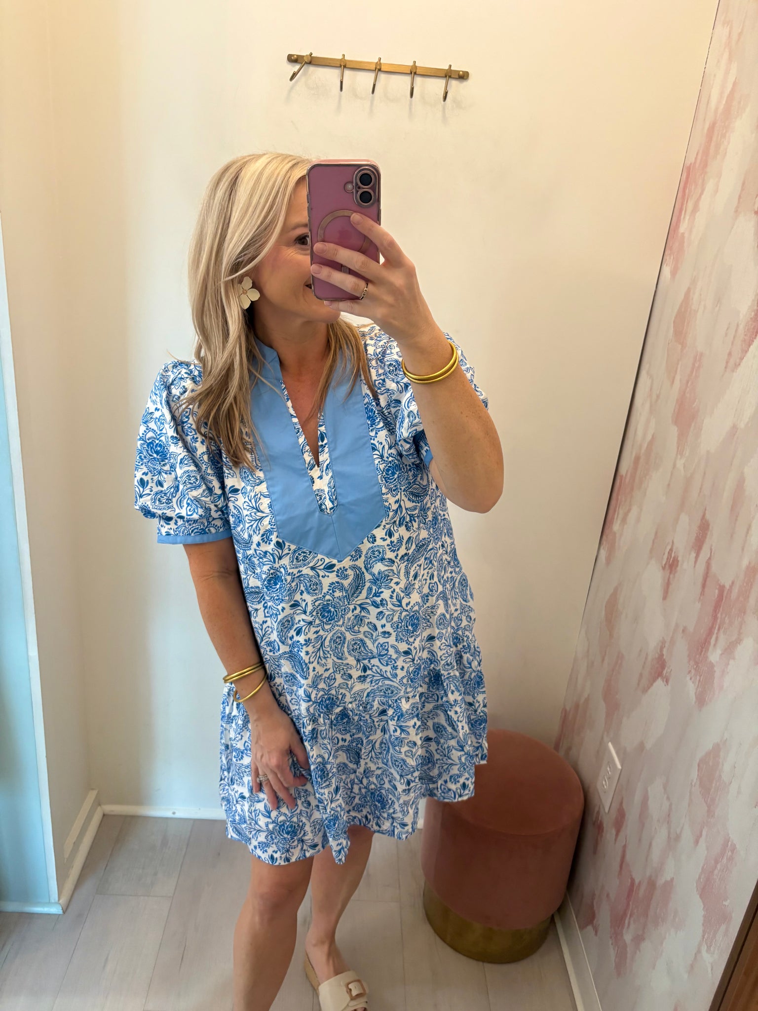 Oliva Classic Summer Dress Blue