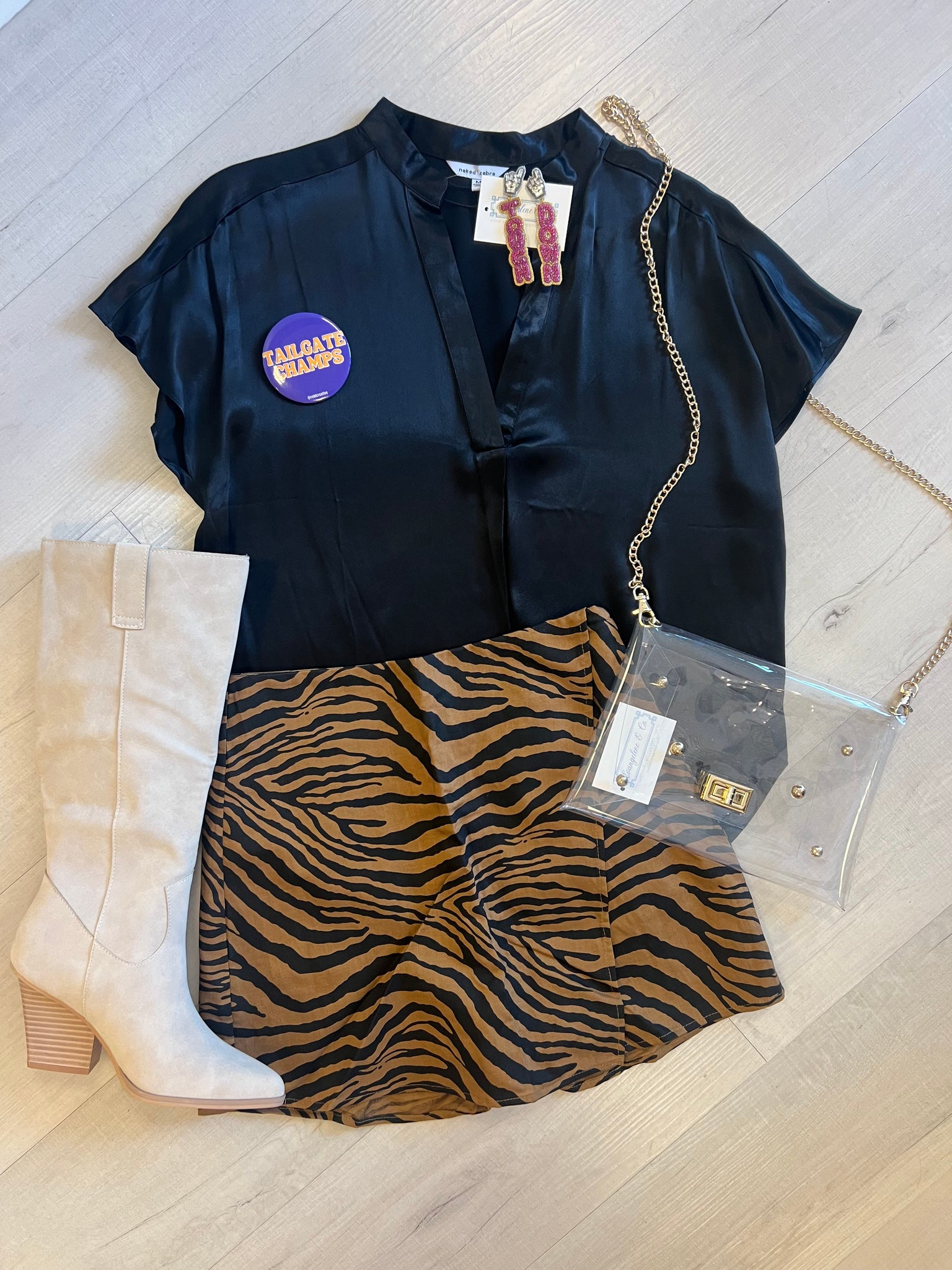 Tiger Print Skort