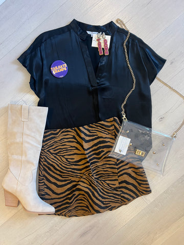 Tiger Print Skort