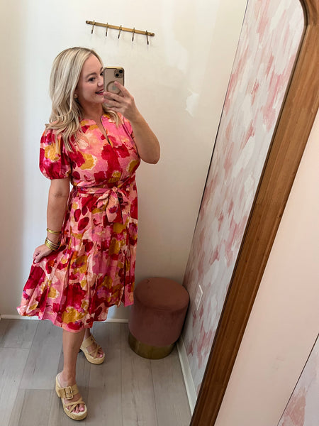 Penelope Floral Belted Dress