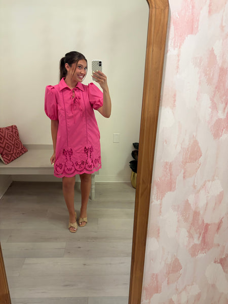 Hines Pink Cutout Bottom Dress