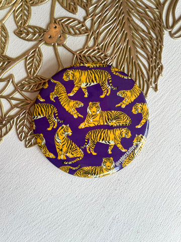 Tiger Lounge Button Purple