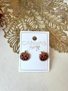 Pave JackOLantern Studs