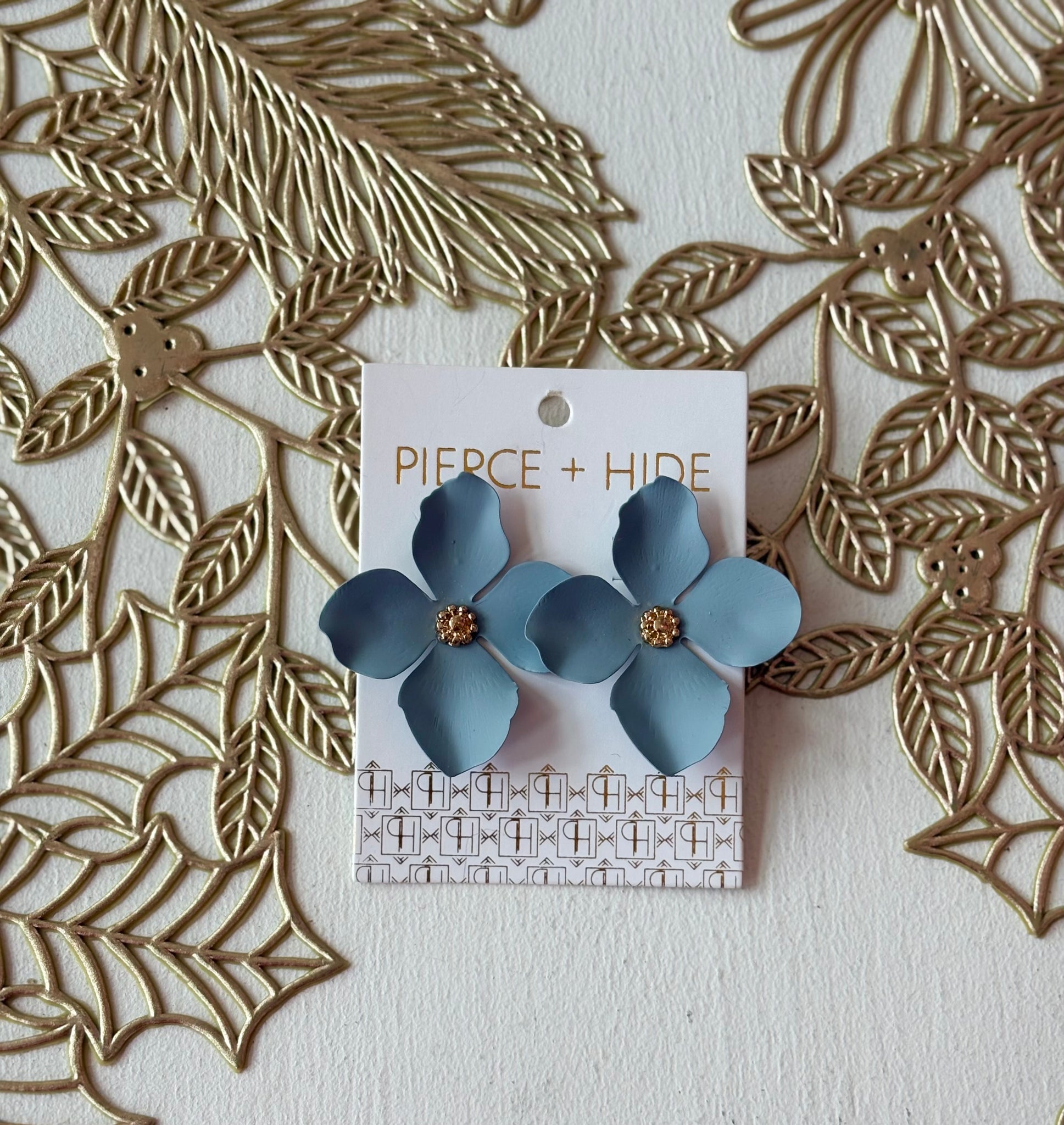Light Blue Flower Earring