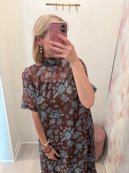 Erin Floral Chiffon Layered Dress